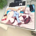 Xgz Cartoon Large Size Mouse Pad Black Lock Edge Anime Beach Girl Lappc Table Mat Big Chest Sister Rubber Non-slip Universal