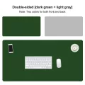Portable Double-side Usable Large Mouse Pad Computer Keyboard Pu Leather Suede Desk Mat Gaming Office Mousepad Gamer Lappad