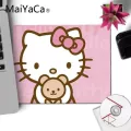 Maiyaca Pink Hello Kitty Office Mice Rubber Mouse Pad Non-slip Lapcomputer Gaming Mouse Mat 22x18cm Mouse Pad Gamer Desk Mat