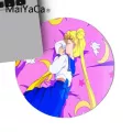 Maiyaca Sailor Moon Cat Durable Rubber Mouse Mat Pad Game Carpet Mouse Pad Round Mouse Mat Anti Slip Gaming Mousepad 22x22cm