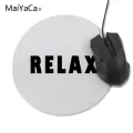 Black And White Text Series Girl Relax Mat Computer Anti-slip Mouse Pad Game Pad Give Each Other The Best 20x20cm Round Mat