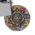 Maiyaca Custom Skin Mandala Flower Deskpad Round Mousepad Keyboards Mat Gamer Gaming Mouse Pad Round Desk Mat Muismat