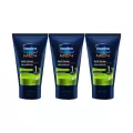 Vaseline Men Foam Anti Acne Green 50 g x 3.วาสลีนเมน แอนตี้ แอ็คเน่ เฟซโฟม ขนาด 50 กรัม แพ็ค 3 หลอด