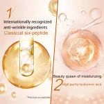 หกเปปไทด์ใบหน้าต่อต้านริ้วรอยสาระสำคัญ 30 มิลลิลิตรชุ่มชื้นยกกระชับเซรั่มบำรุงผิวหน้าต่อต้านริ้วรอยอมตะบำรุงดูแลผิว
