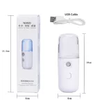 30 milliliters, mini -nano, spraying chemicals, chemicals, chemicals, USB, steam, on the face, moisture, moisture, anti -wrinkle, wrinkles, women's skin care