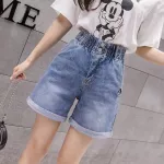 Summer, some holes, shorts, jeans, women, loose waist, wide legs, casual pants, M41348