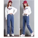 Free shipping, Korean style loose jeans, boyfriend style