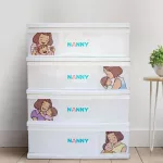 Nanny, plastic drawer drawer 4 -layer multi -purpose drawers, Munin, Munin, big tongue, large capacity, easy to move
