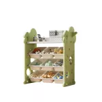 The shelves of 9 trees houses, 9 twin trees toys