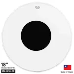 Remo® Marshing Drum Leather 18-inch black white pilot movie, Black target movie EN-1218-CRCHING DRUMHEAD ** Made in Taiwan **
