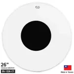 Remo® Marshing Drum Leather 26-inch Parade, Black White White Leather, EN-1226-CRCHING DRUMHEAD ** Made in Taiwan **