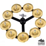 Echoslap C16B Hi Hat Tambourine Jingle Ring แทมโบริน แบบวงแหวน สำหรับติดบนขาตั้งไฮแฮท ตัวประกบโลหะ 9 คู่ สีทอง
