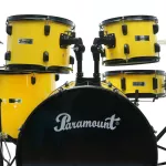 PARAMOUNT PJ-100 Drum 5, Yellow Black Black / Hi-Hat stand / stand unfolding / unfolding hat / unfolding 16 inches + free drum chair & drums