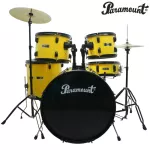 PARAMOUNT PJ-100 Drum 5, Yellow Black Black / Hi-Hat stand / stand unfolding / unfolding hat / unfolding 16 inches + free drum chair & drums