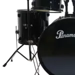 Paramount PJ-100 กลองชุด 5 ใบ Black ขอบดำ / ขาตั้งไฮแฮท / ขาตั้งแฉ / แฉไฮแฮท / แฉ 16 นิ้ว + แถมฟรีเก้าอี้กลอง & ไม้กลอง