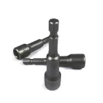 TOTAL TAC271031 Magnetic Headquarters 6 Square 10 mm, 1/4 "3 pieces/set