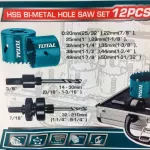 TOTAL TACSH1121 Hos-Bi Metal Hole Saw Set 12PCS