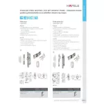 Hafele key cartridge set for narrow frame Mortislock system One -way open door, product code 499.65.214, stainless steel shop