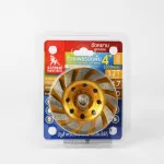 4 "x12T polished diamond cup, rough 412GR Sumo, golden color, easily polished, fast, for polishing concrete floors that are especially hard Diamond cup Concrete diamond cup