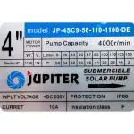 Set DC Jupiter Jupiter 1100W into the pond 4 water out 2 "JP-4SC9-58-110-10-10-10-10-10100-DE + Solar cell panel 340W 4 panels + with summer equipment.