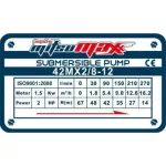 Ground pump Mitsu Max 2 2HP 8 cards 42mx2/8-12 4 inch ponds, schedule pumps