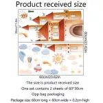 ZSZ2885 Wall Sticker Bedroom wall sticker Castle model, red roof, wall sticker