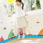 Wall sticker Bedroom wall sticker Sailboat and Sea Wall Sticker