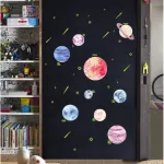 SK66007 Glow Sticker Wall sticker Bedroom wall sticker model Solar System Wall Sticker
