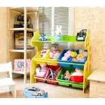 2 -layer giraffe shelf, 1 layer of books And storage boxes or toys