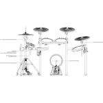 HAMPBACK MK-7X กลองไฟฟ้าหนังมุ้ง มีขาไฮแฮทจริง ครบชุด + ฟรี ไม้กลอง,  รับประกันศูนย์1ปี Music Arms MK-7X