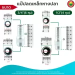 แป๊บลดเหล็ก หางปลา ข้อต่อ ข้างเดียว เกลียวนอก Hose Nipple มิตสห