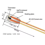 Tipe GT Termistor NTC TERTUPUP KACA UJUNG TUNGGAL, Dapat Disesuaikan Sesuai Kebutuhan