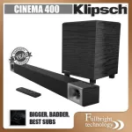 ลำโพงซาวด์บาร์ Klipsch CINEMA 400 2.1 Channel Soundbar System พร้อมซับไร้สาย 8 นิ้ว ระบบเสียง 2.1 ชาแนล รับประกันศูนย์ไทย 1 ปี