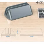 ขาตั้งแล็ปท็อปแนวตั้ง รองรับ iPad หรือแล็ปท็อป ในแนวตั้งทำให้เดสก์ท็อปของคุณเป็นระเบียบเรียบร้อยและช่วยจัดระเบียบอย่างดีให้โต๊ะทำงานของคุณ สามารถรองร