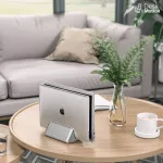 ขาตั้งแล็ปท็อปแนวตั้ง รองรับ iPad หรือแล็ปท็อป ในแนวตั้งทำให้เดสก์ท็อปของคุณเป็นระเบียบเรียบร้อยและช่วยจัดระเบียบอย่างดีให้โต๊ะทำงานของคุณ สามารถรองร