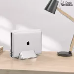 ขาตั้งแล็ปท็อปแนวตั้ง รองรับ iPad หรือแล็ปท็อป ในแนวตั้งทำให้เดสก์ท็อปของคุณเป็นระเบียบเรียบร้อยและช่วยจัดระเบียบอย่างดีให้โต๊ะทำงานของคุณ สามารถรองร