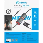 Razeak video blog mic LAV ไมโครโฟนพกพา