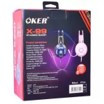 Oker Headset x99 แจ๊ค 3.5” มีดำ / ชมพู งานดี เสียงดีๆสวยมากๆ มีไฟที่หูครอบสวยเลยย+พร้อมไมค์