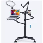 5-in-1 fresh stand with a 10-inch LED ring with a laptop microphone stand on the phone tab for Youtube, make-up video