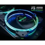 พัดลมเคส RGB EGA Type F3 Cooling FAN PC 120mm พัดลมคอมพิวเตอร์