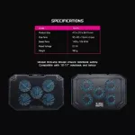 Nubwo Notebook fan RGB NX-F1 Subzero, NX-F2 Sinel, NX-F3 Gaming Cooling Pad, 2-year center insurance