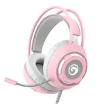 Marvo HG8936 หูฟังเกมมิ่ง Gaming Headphone สีชมพูขาวสุดน่ารัก สาย USB+3.5