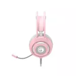 Marvo HG8936 หูฟังเกมมิ่ง Gaming Headphone สีชมพูขาวสุดน่ารัก สาย USB+3.5