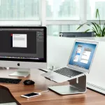 【Delivered from Thailand】 Hyvarwey AP-2 Aluminum 360 degrees Laptop standing 15 degrees for home / office 11-17 inches. Notebook.