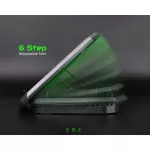 COOLER PAD พัดลมระบายอากาศ TYPE CP1/CP2 RGB สำหรับ Notebook พัดลม 6 ตัวปรับระดับได้ ขนาด 9-17 นิ้ว