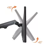 Hyvarwey GC08-12 ขายึดจอภาพเดสก์ท็อปสำหรับหน้าจอ LCD ขนาด 13 ถึง 27 นิ้ว หมุนและปรับก้มเงยได้