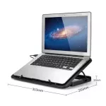 พัดลมโน๊ตบุ๊ค Ice cooler metal net Laptop Cooling Pad /Gaming cooling Pad/2 USB /กระจายความร้อนได้อย่างมีประสิทธิภาพ