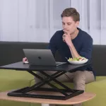 Hyvarwey ID-30 อลูมิเนียม Easy Up ปรับความสูงนั่งโต๊ะ Riser พับโต๊ะแล็ปท็อป Monitor ผู้ถือขาตั้งคีย์บอร์ดถาด