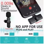 Wireless Microphone 2.4g wireless microphone for recording android and Lightning no application.