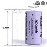 Charcoal number 16340 x 2 cubes + 1 charger, sent from Thailand, cheaper than 40 baht